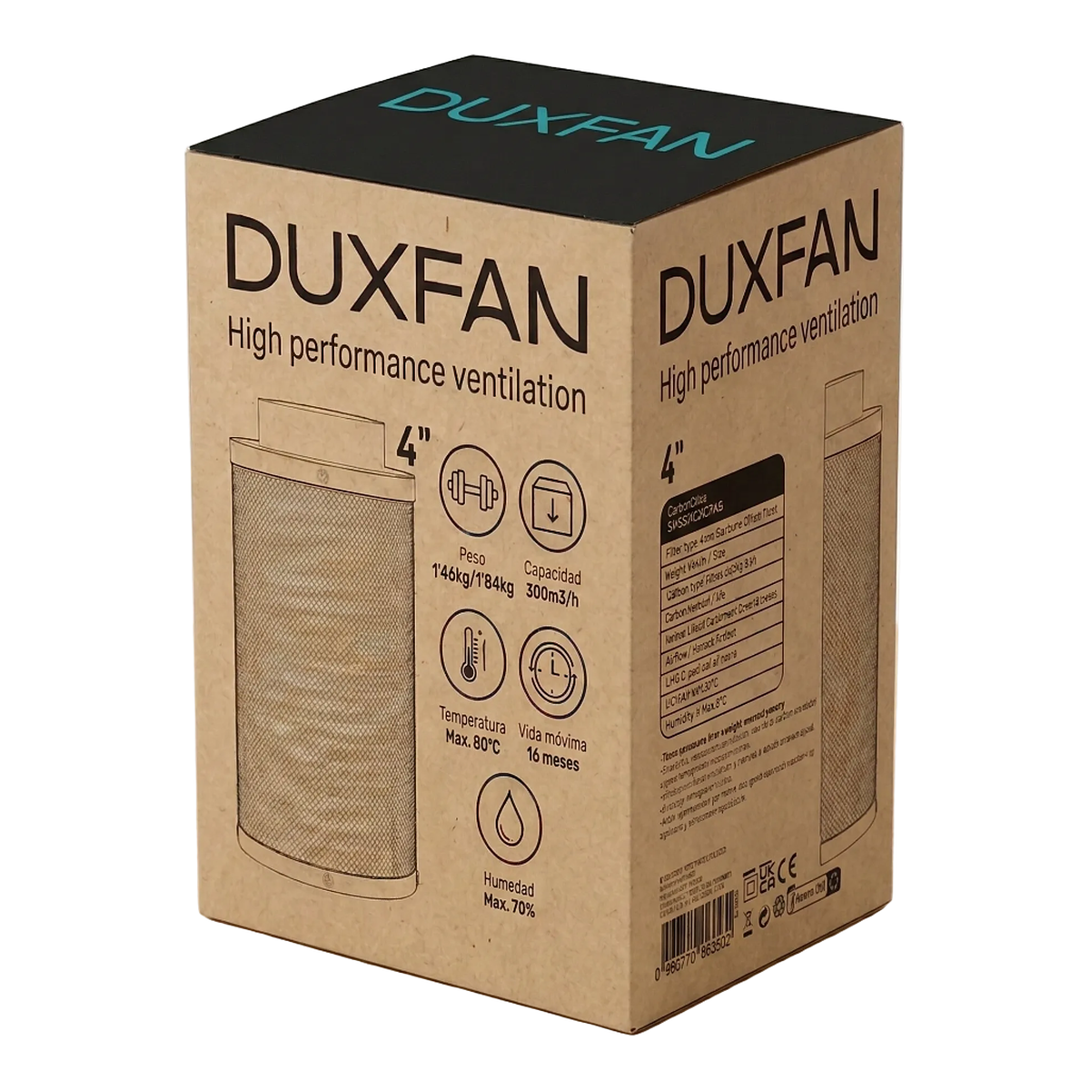 Filter Series Duxfan · Filtro de carbón activo